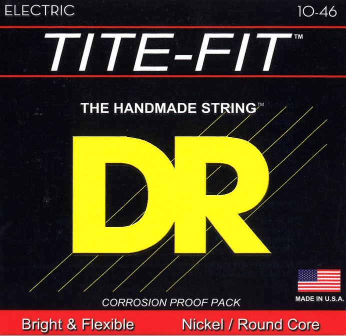 DR Guitar Strings Electric Tite-Fit 10-46 Medium Handmade USA