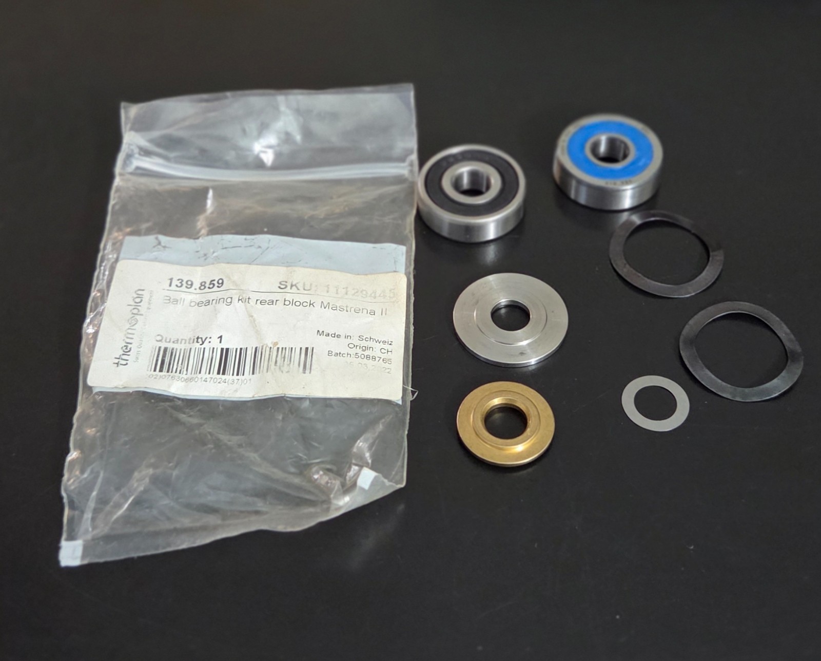Thermoplan 139.859 Ball Bearing Kit Rear Block Mastrena II Espresso Machine OEM
