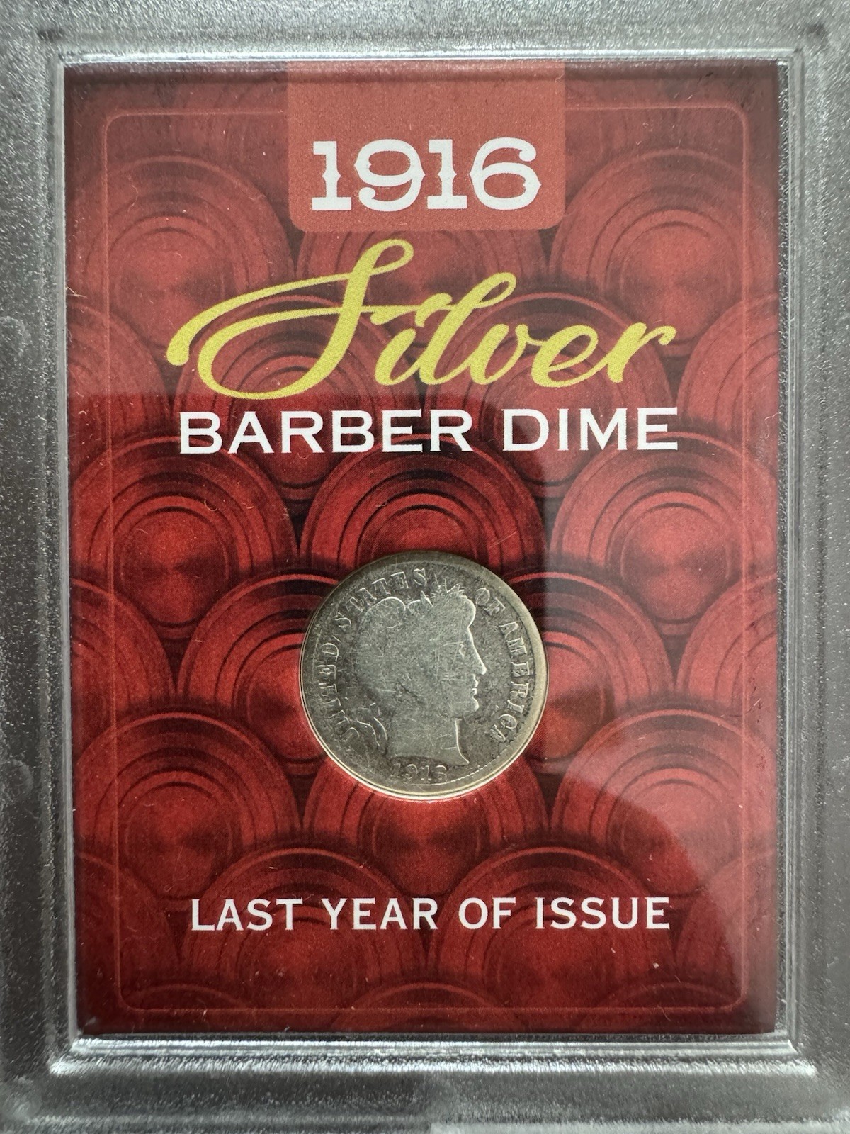 1916 10c Silver Barber Dime “Last Year of Issue”