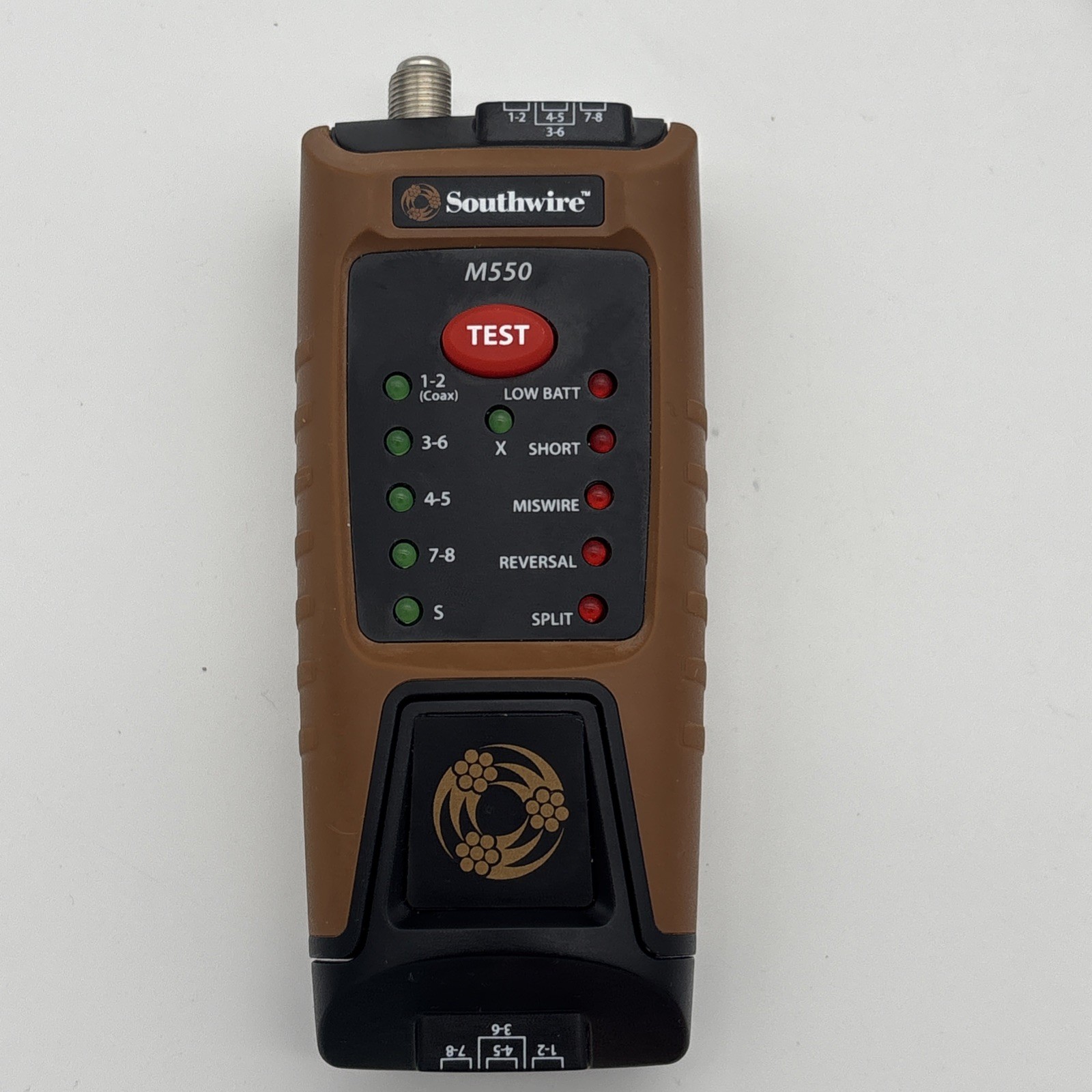 Southwire M550 Data & Video Cable Tester Instructions & 4 Cables & Case Tested