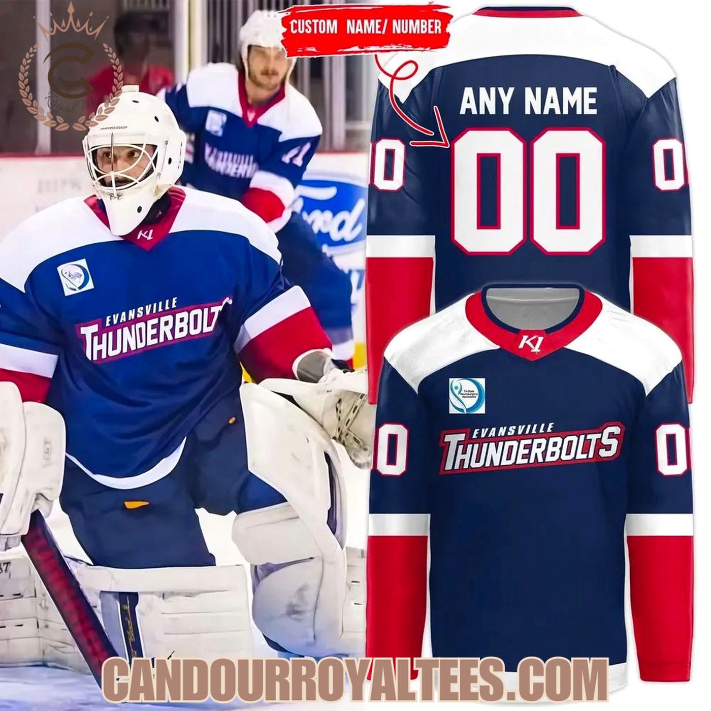 Personalized Evansville Thunderbolts 2026 New Hockey Shirt Men's Fan Gear Unisex