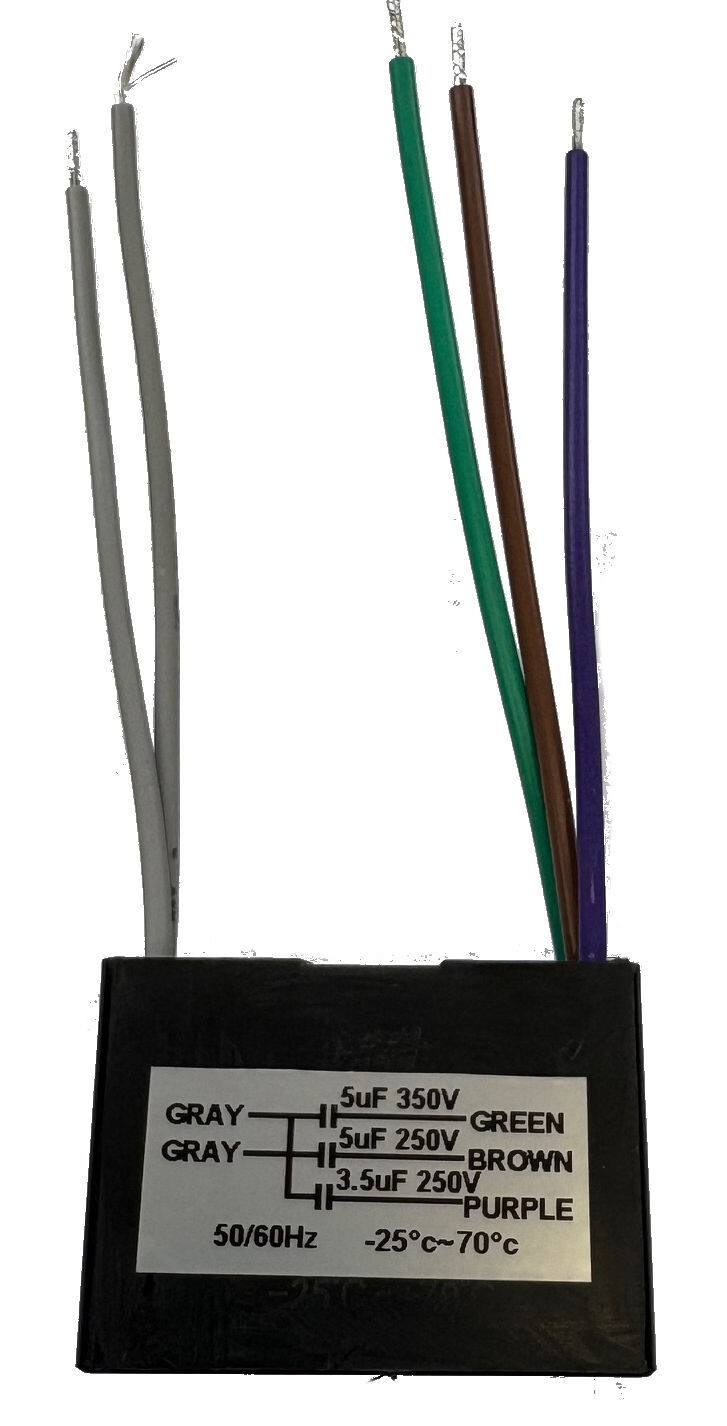 Ceiling Fan Capacitor 5 wire 5uf+5uf+3.5uf