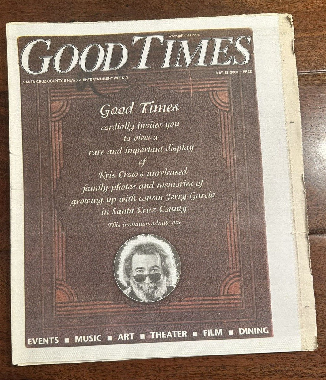 Grateful Dead JERRY GARCIA 1950's Family Photos 2000 Good Times Magazine