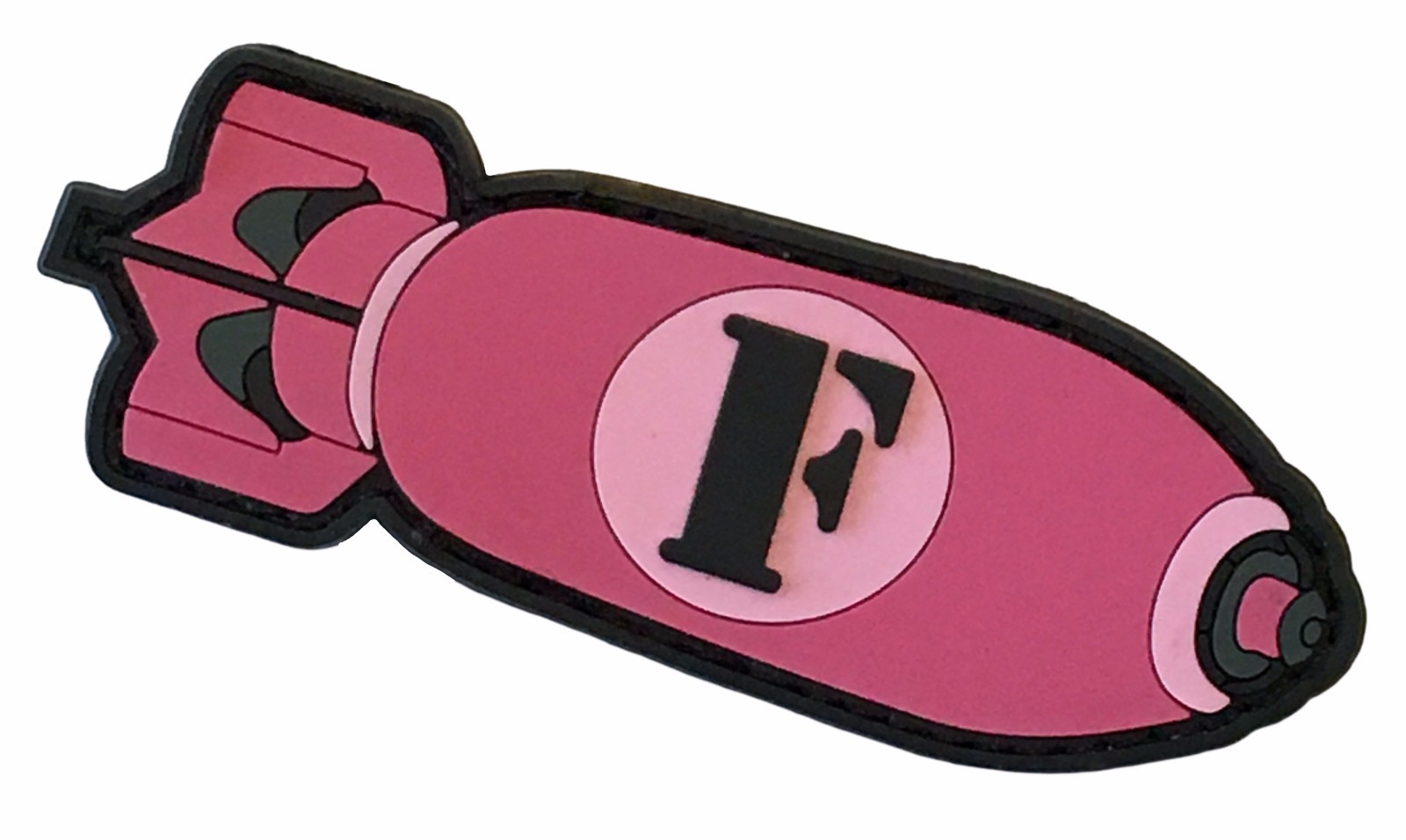 Pink - F-Bomb - PVC Tactical Morale Patch With Hook Backing