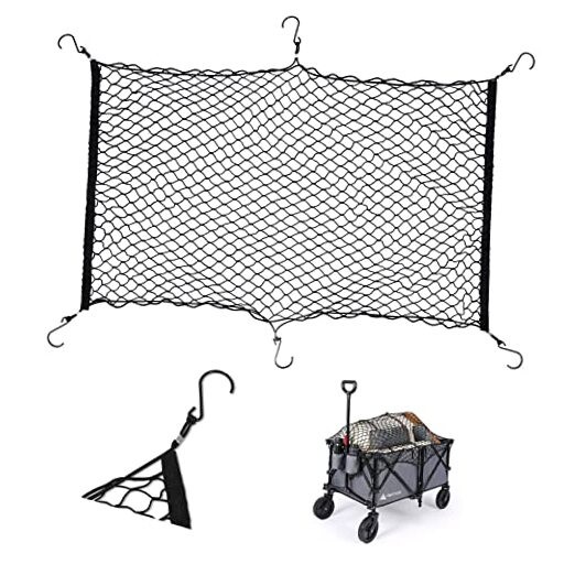 Cargo Net for Folding Wagon - Anti-Falling Nylon Cover With 6 Hooks