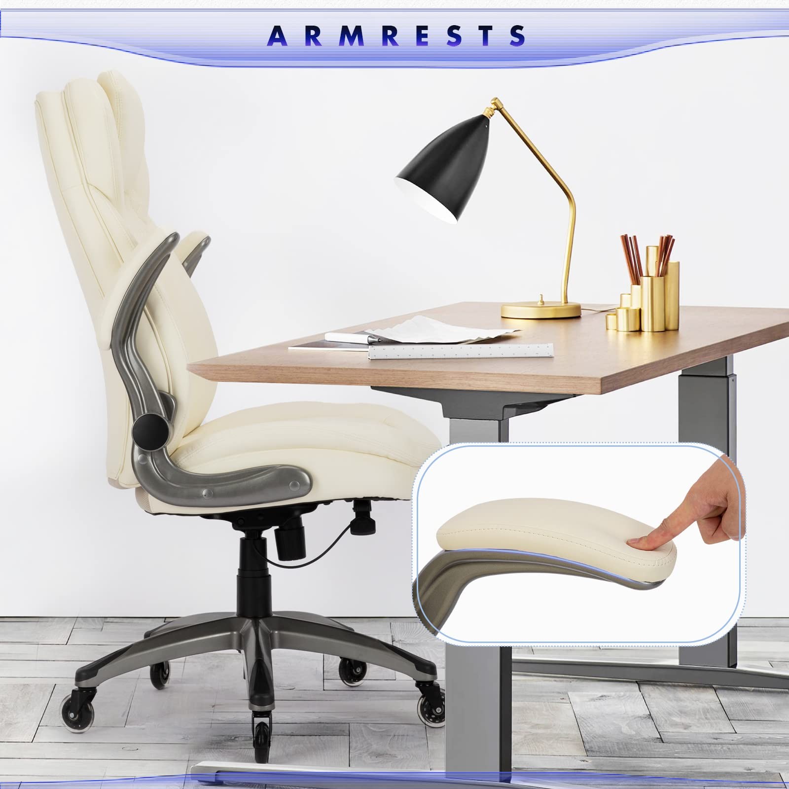 Executive Office Chair-Ergonomic Computer Desk Chair with Upgraded Caster for...