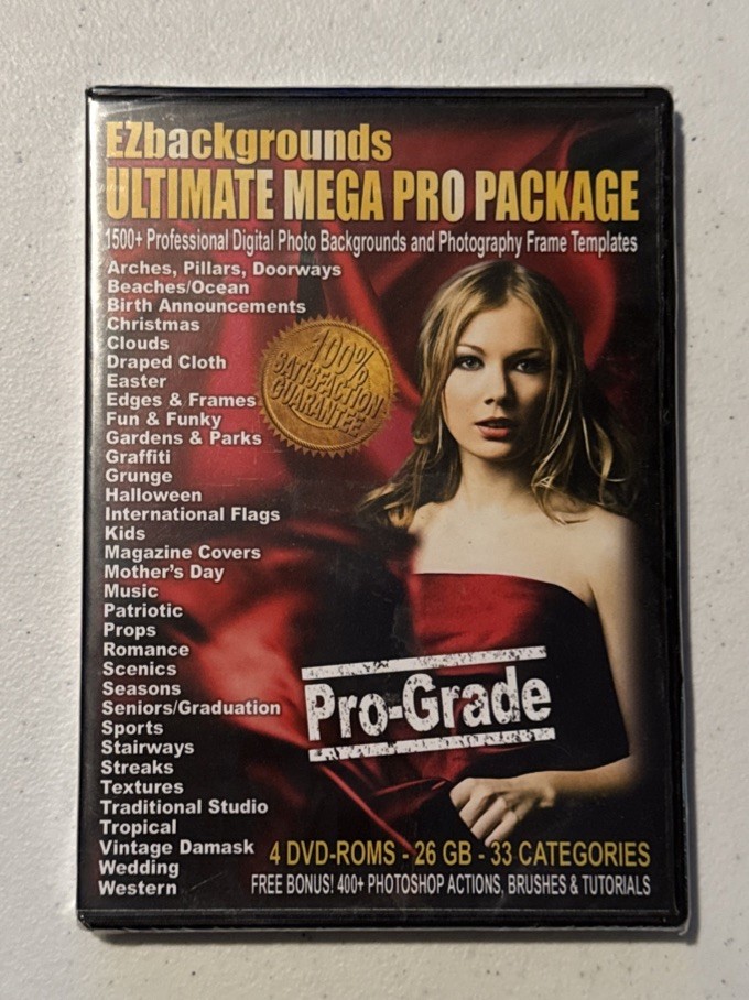 New Sealed EZ Backgrounds: Ultimate Mega Pro Package 4-Disc Set brand new sealed
