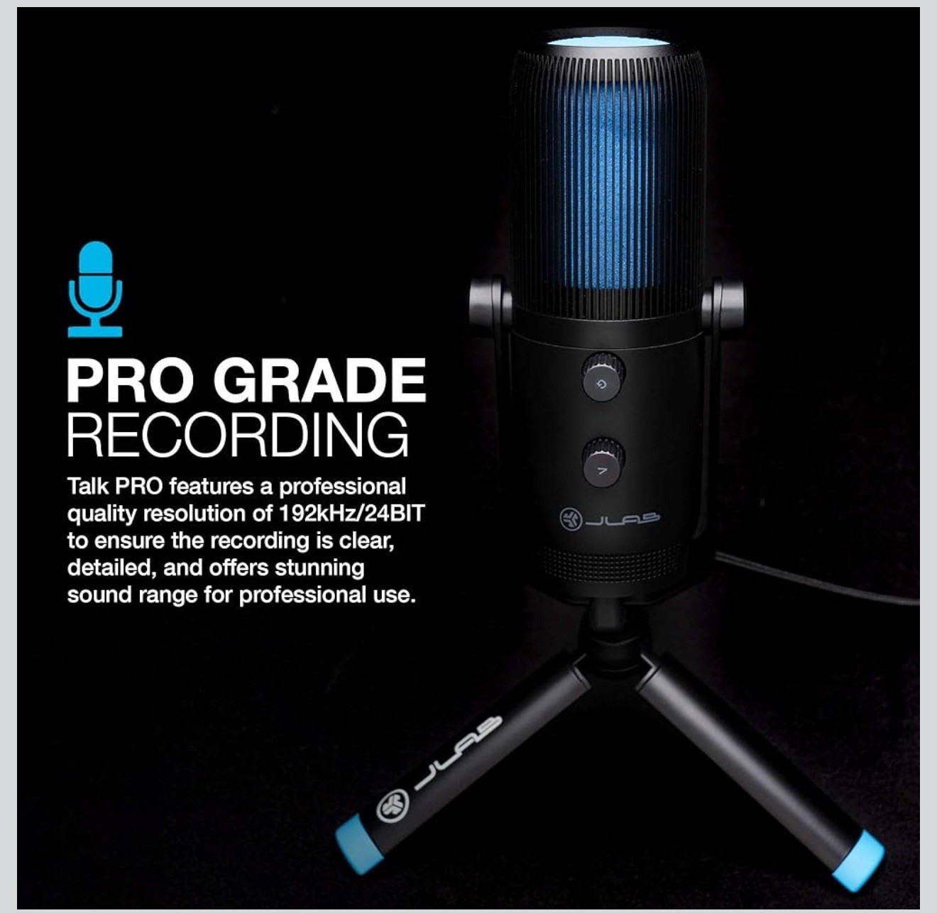 JLab Talk Pro USB Microphone USB-C Output Cardioid Omnidirectional Stereo