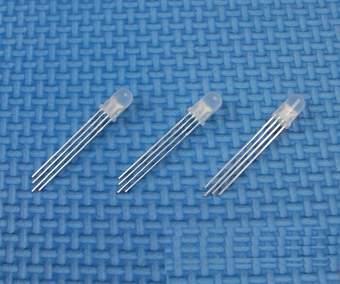 500Pcs LED DIFFUSED RGB common anode 4-PINS F5 5MM Super Bright Bulb Lamp