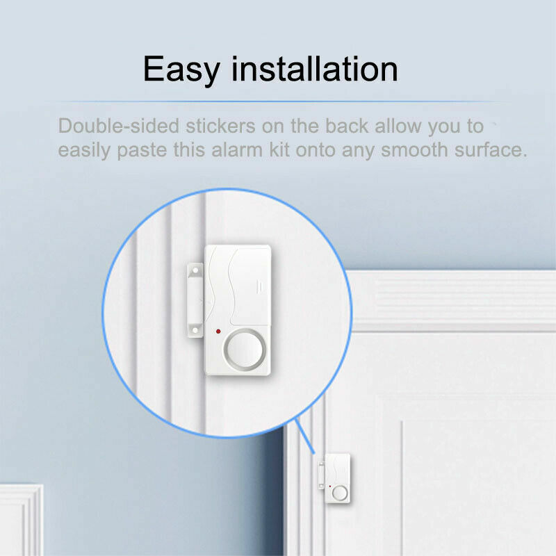 Wireless Security Door Entry Window Burglar Alarm Shed Security With Remote ABS