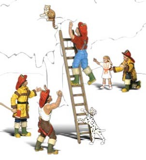 Woodland Scenics N Scale Scenic Accents Figures/People Firemen To The Rescue (4)