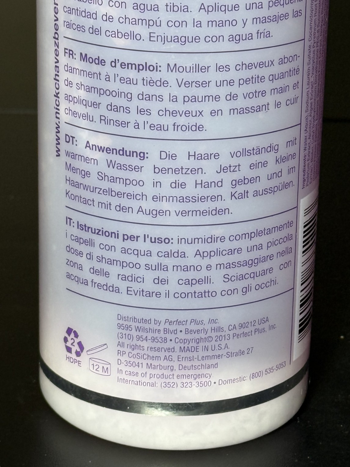 Nick Chavez Advanced Volume Shampoo w/ Expansion Technology 32 oz ~ NEW + SEALED