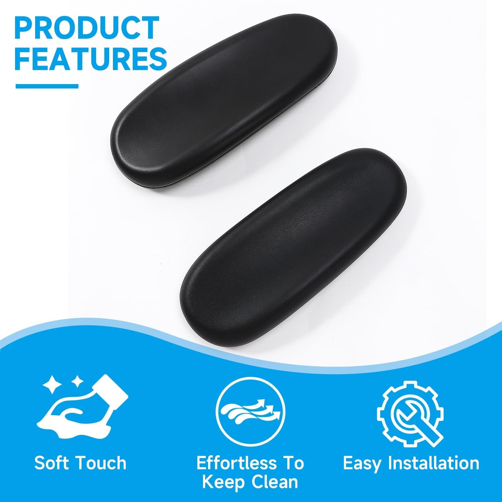 Office Chair Replacement Armrest Arm Rest Pads Caps Fit Univeral Desk Chair Arms