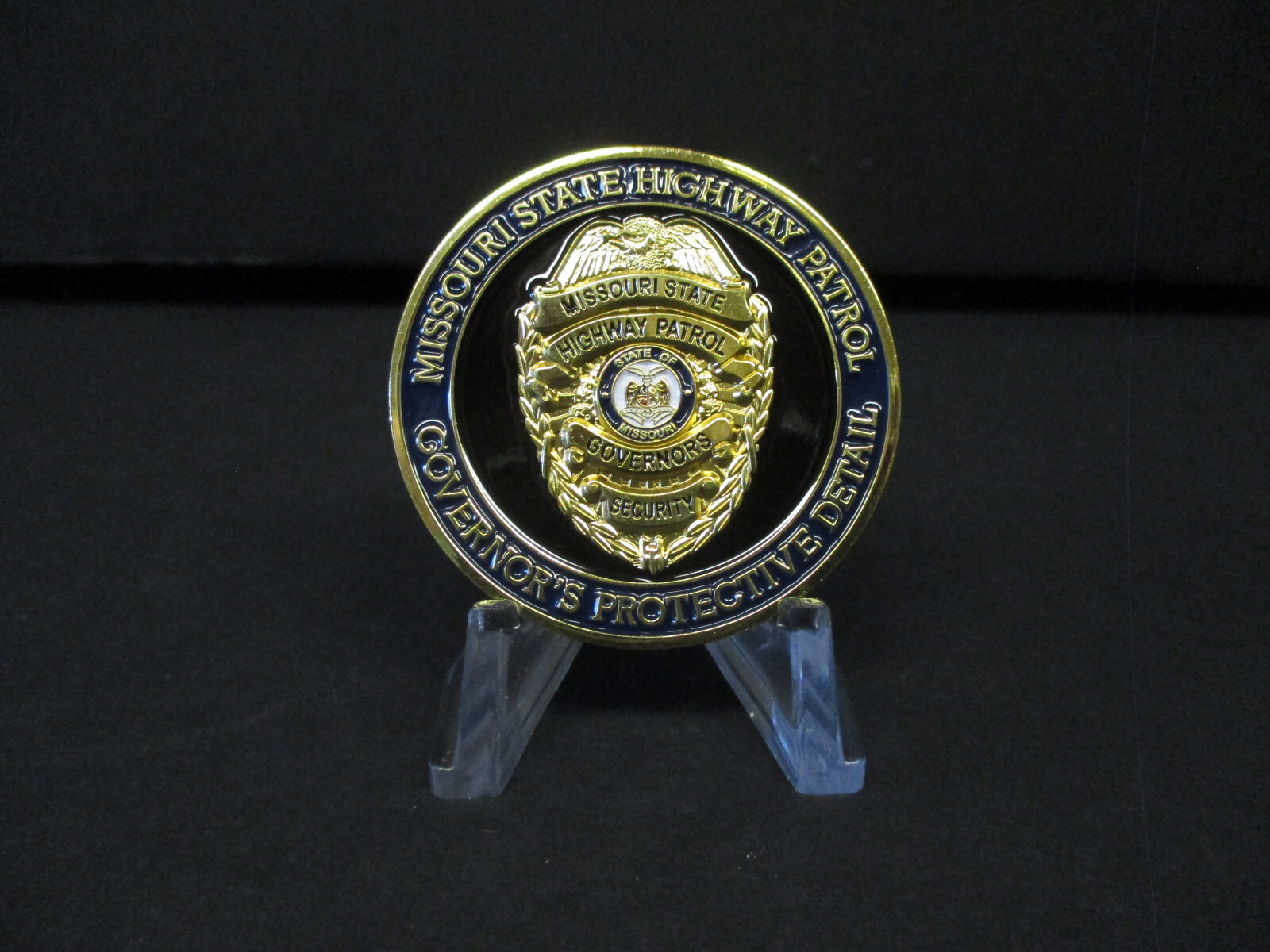 MISSOURI STATE HIGHWAY PATROL GOVERNORS SECURITY DETAIL CHALLENGE COIN, NEW