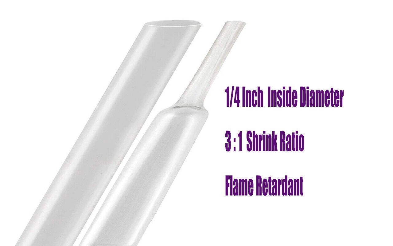 1/4" Diameter Heat Shrink Tubing with Adhesive 3:1 Marine Cable Protection Wire