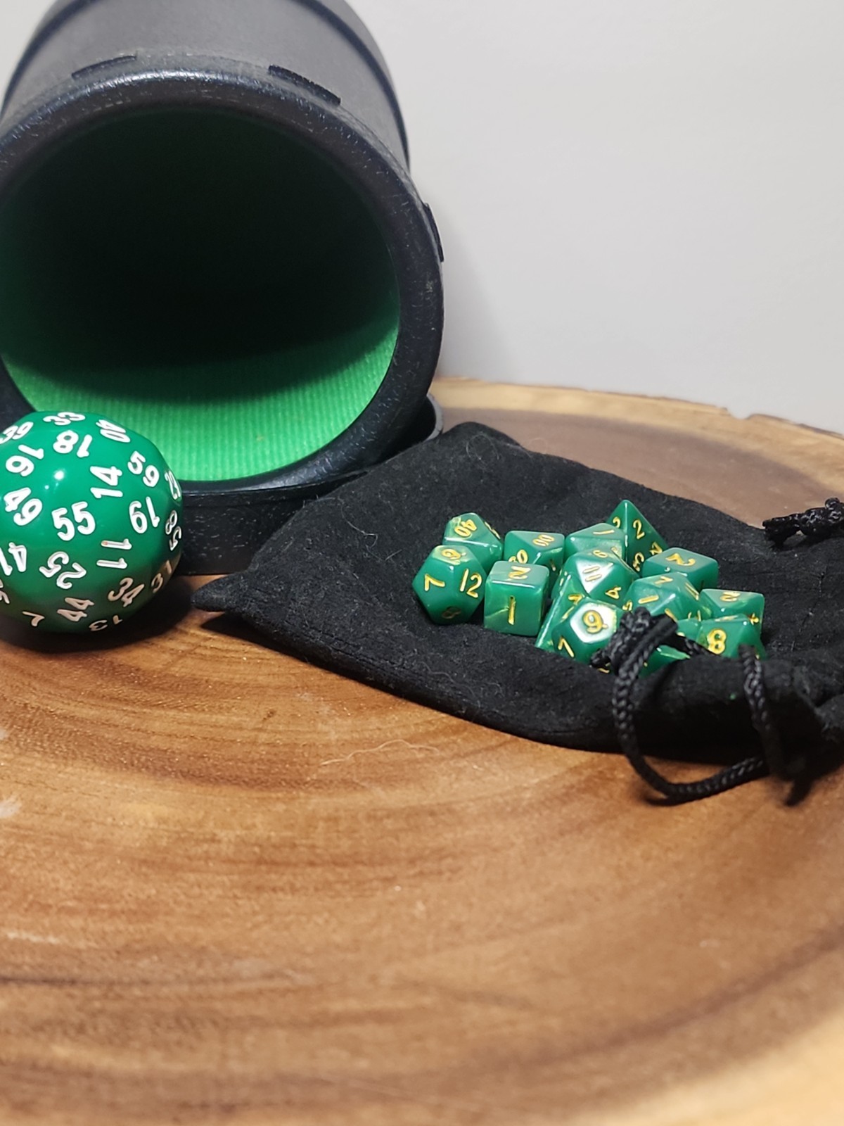 Dice Lot D60 Dice Cup and Miniature Dice Set  Ready For Play