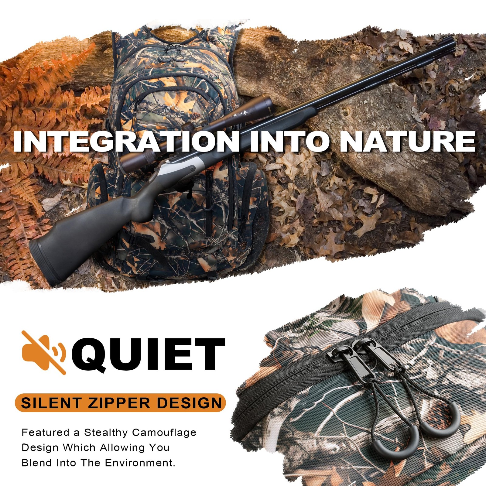 Hunting Backpack for Men, Waterproof Camo Backpacks for Hunt with Rain Cover,...
