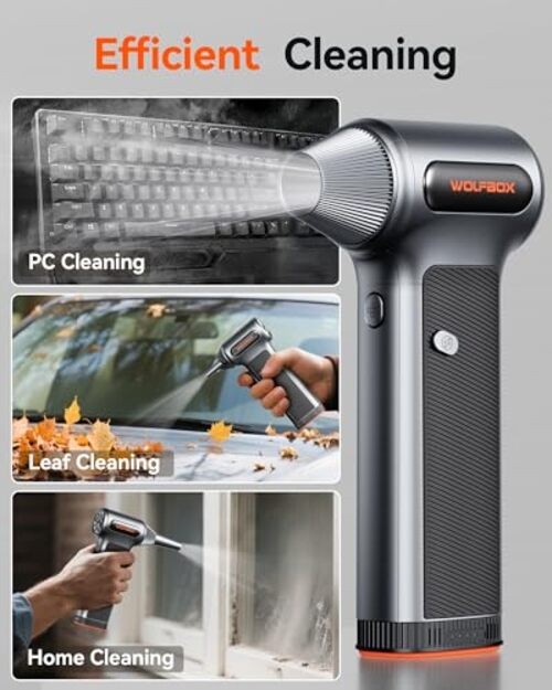 MF200 Compressed Air Duster with Removable Battery & 4 Nozzles, Cordless 3