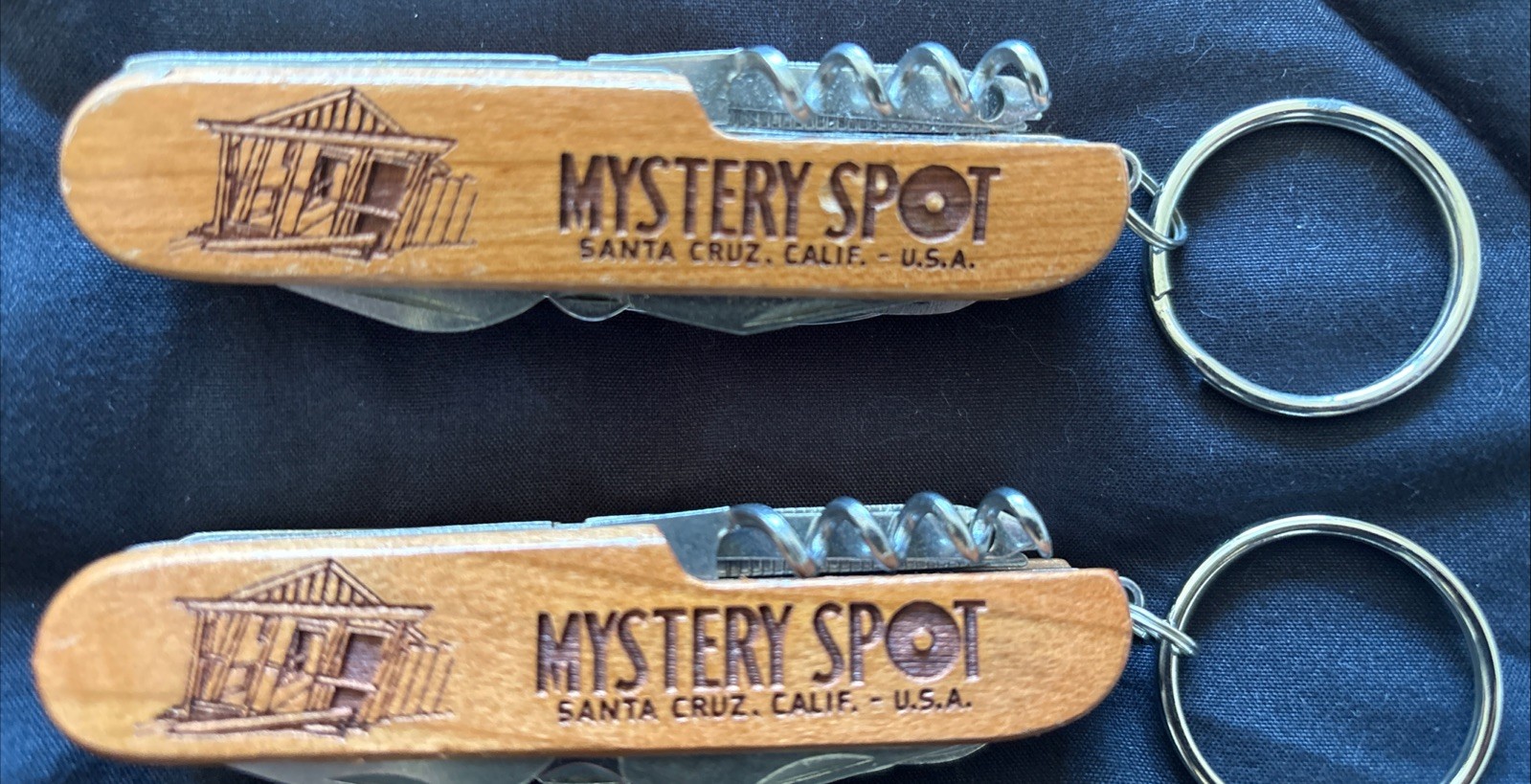 Souvenir Pocket Knife Keychain "#1 Dad" Mystery Spot Multi Tool. Set Of 2