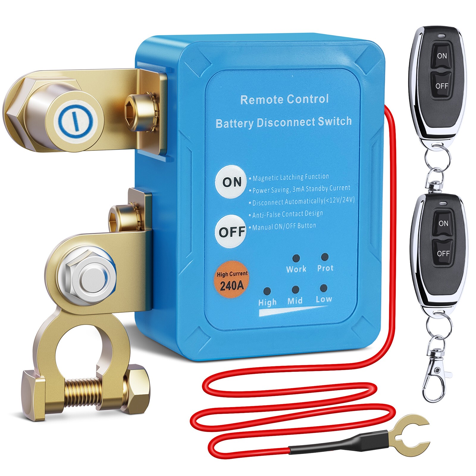 Remote Battery Disconnect Power Kill Switch 12V Automotive Cut Off for Car Truck