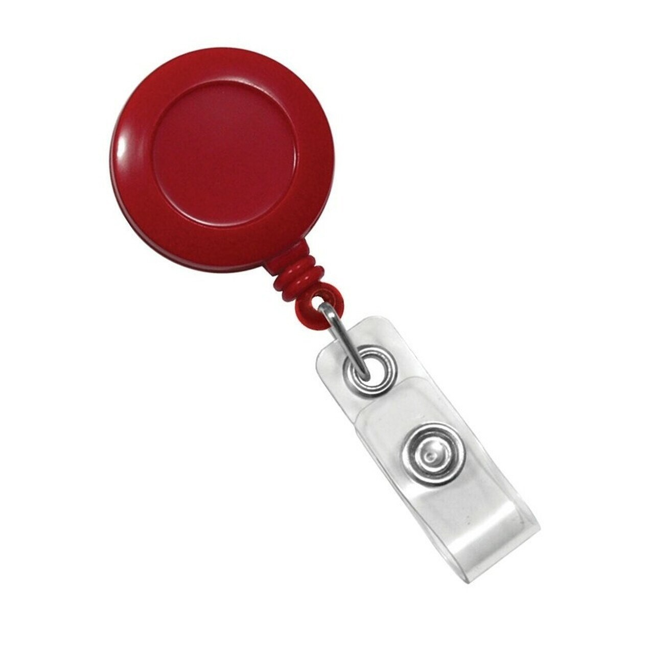 Lot 10 RED  RETRACTABLE BADGE REEL ~  KEY or ID  HOLDER w/ BELT CLIP