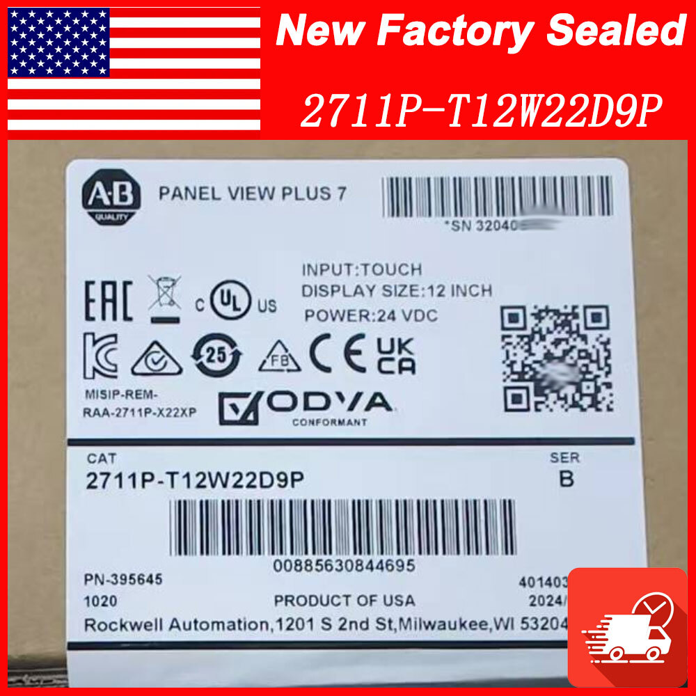 2025 AB 2711P-T12W22D9P /B PanelView Plus 7 SEALED Surplus *US SELLER