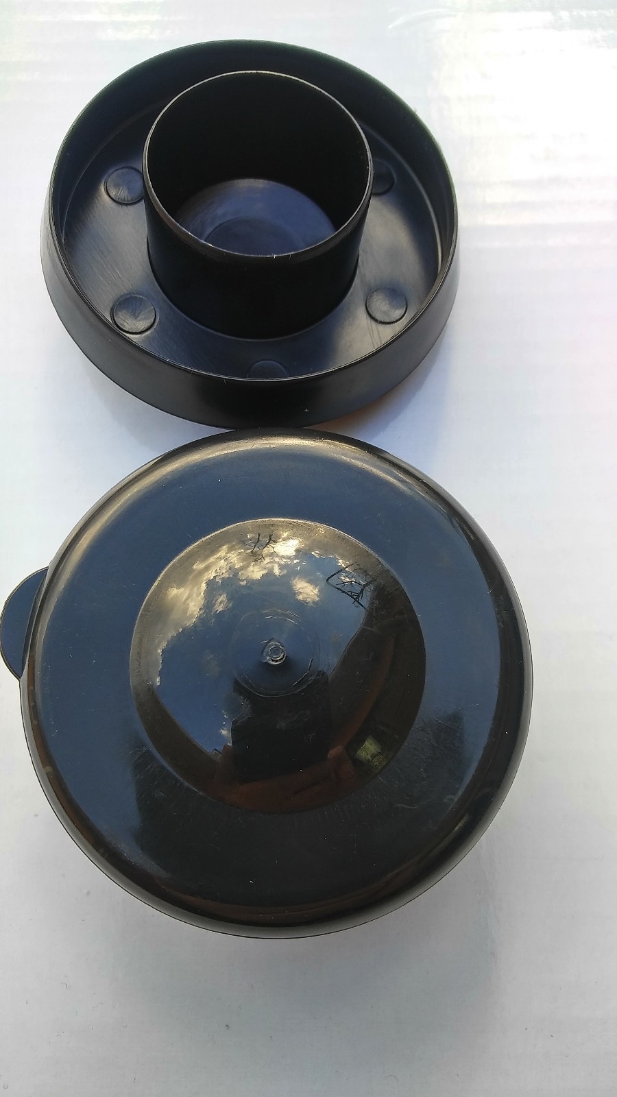 Water Bottle Black Dew Cap Snap On 55mm Drinking Jug Tops Bag of 2