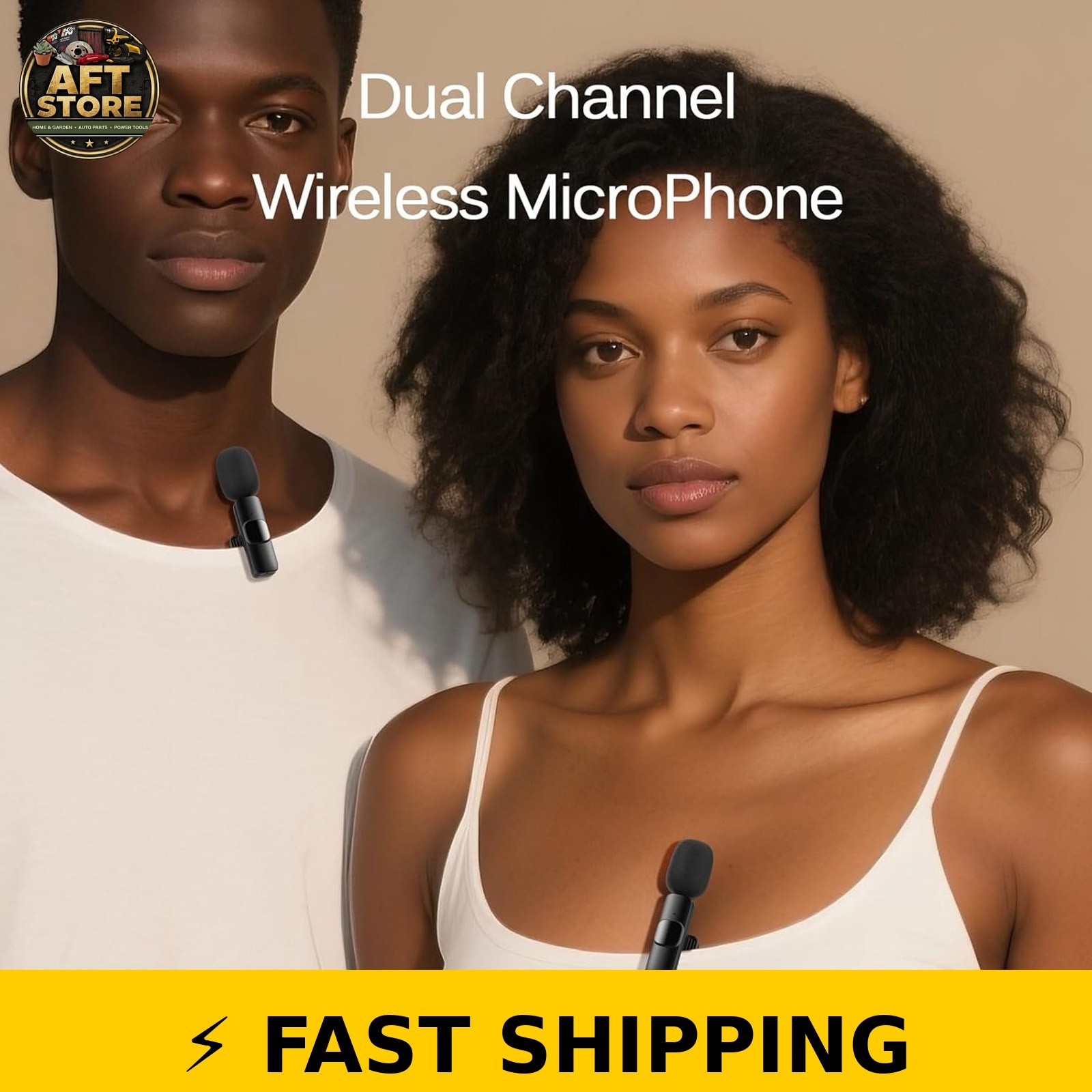 Wireless Lavalier Microphone for iPhone/iPad - Noise Reduction