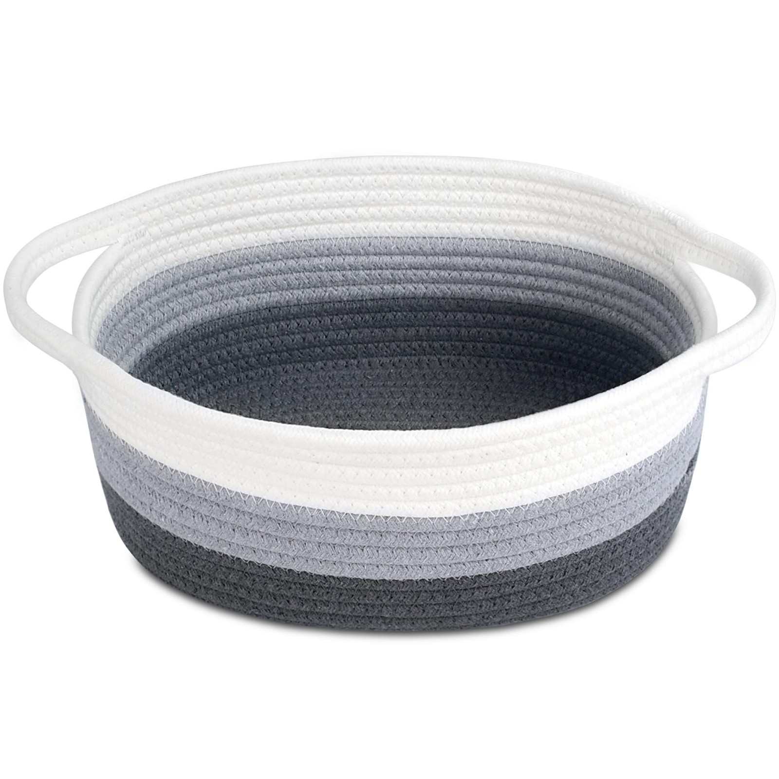 ABenkle Small Basket, 12"x 8" x 5" Cute Small Woven Basket, Rope Room Shelf S...