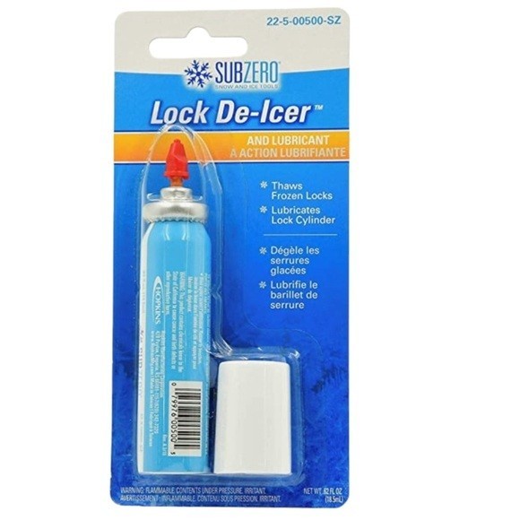 Subzero Lock De-icer Thaws Frozen Locks Cars Auto Trucks Large 0.62 Oz. Aerosol