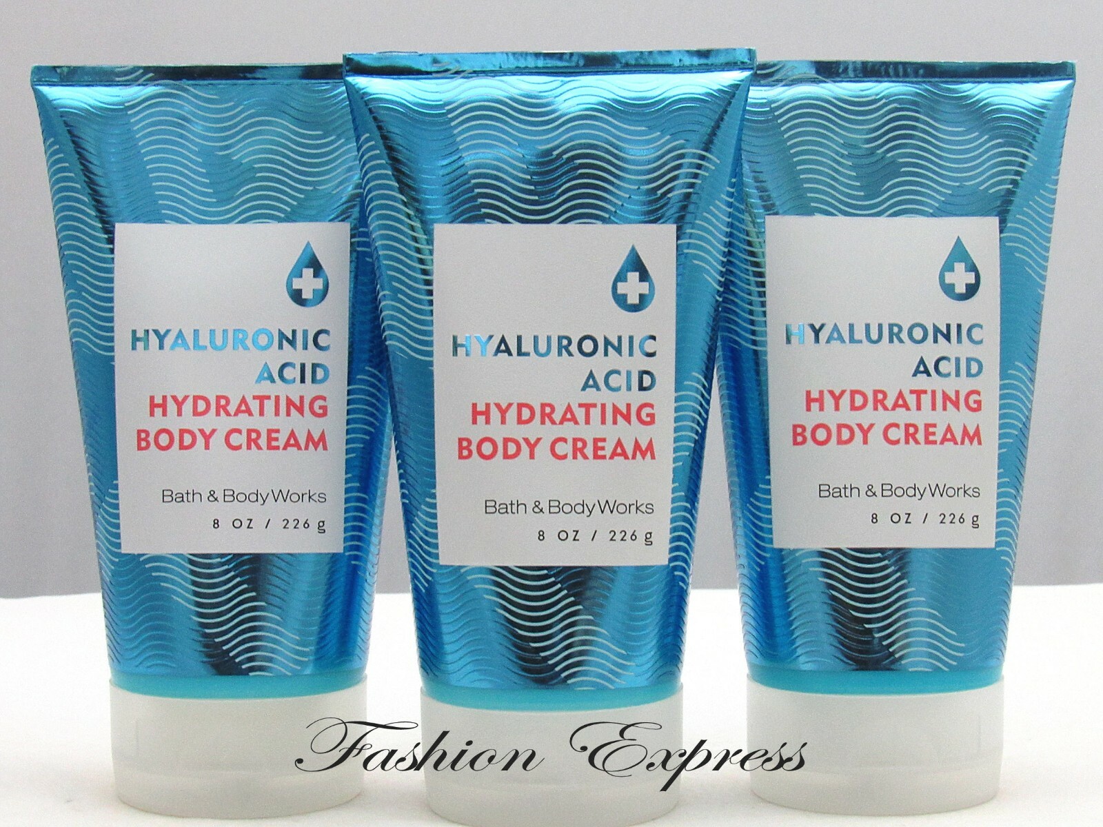BATH & BODY WORKS HYALURONIC ACID HYDRATING BODY CREAM 8 OZ (LOT OF 3 PCS)