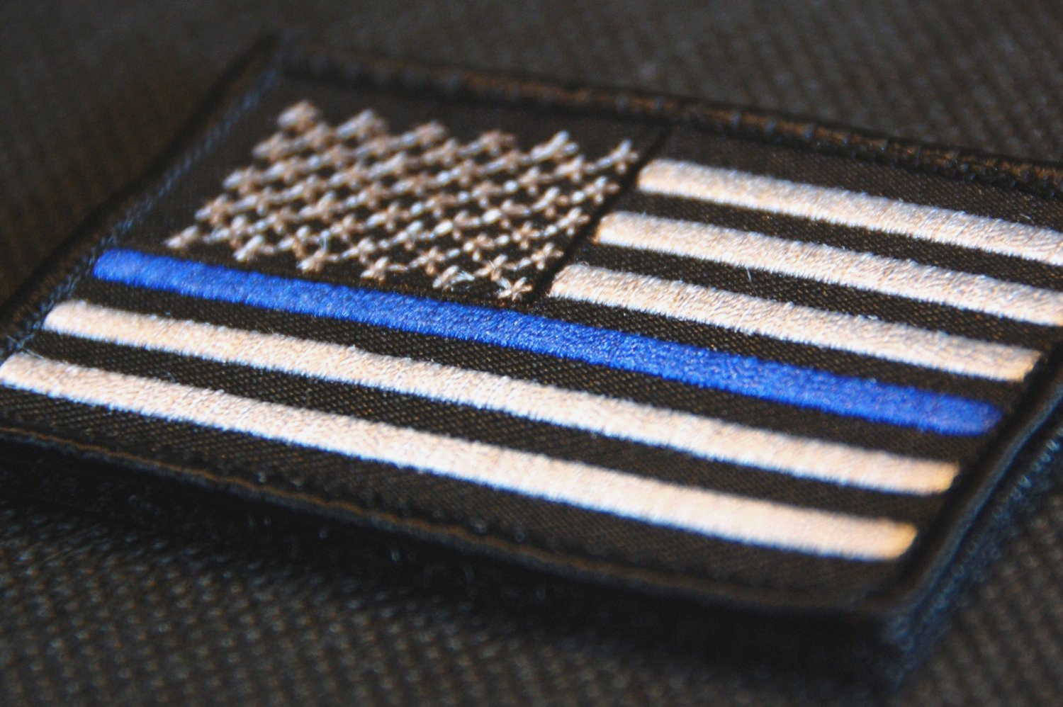 Police law enforcement Thin Blue Line United States Flag Patch 3"x2" US Made!