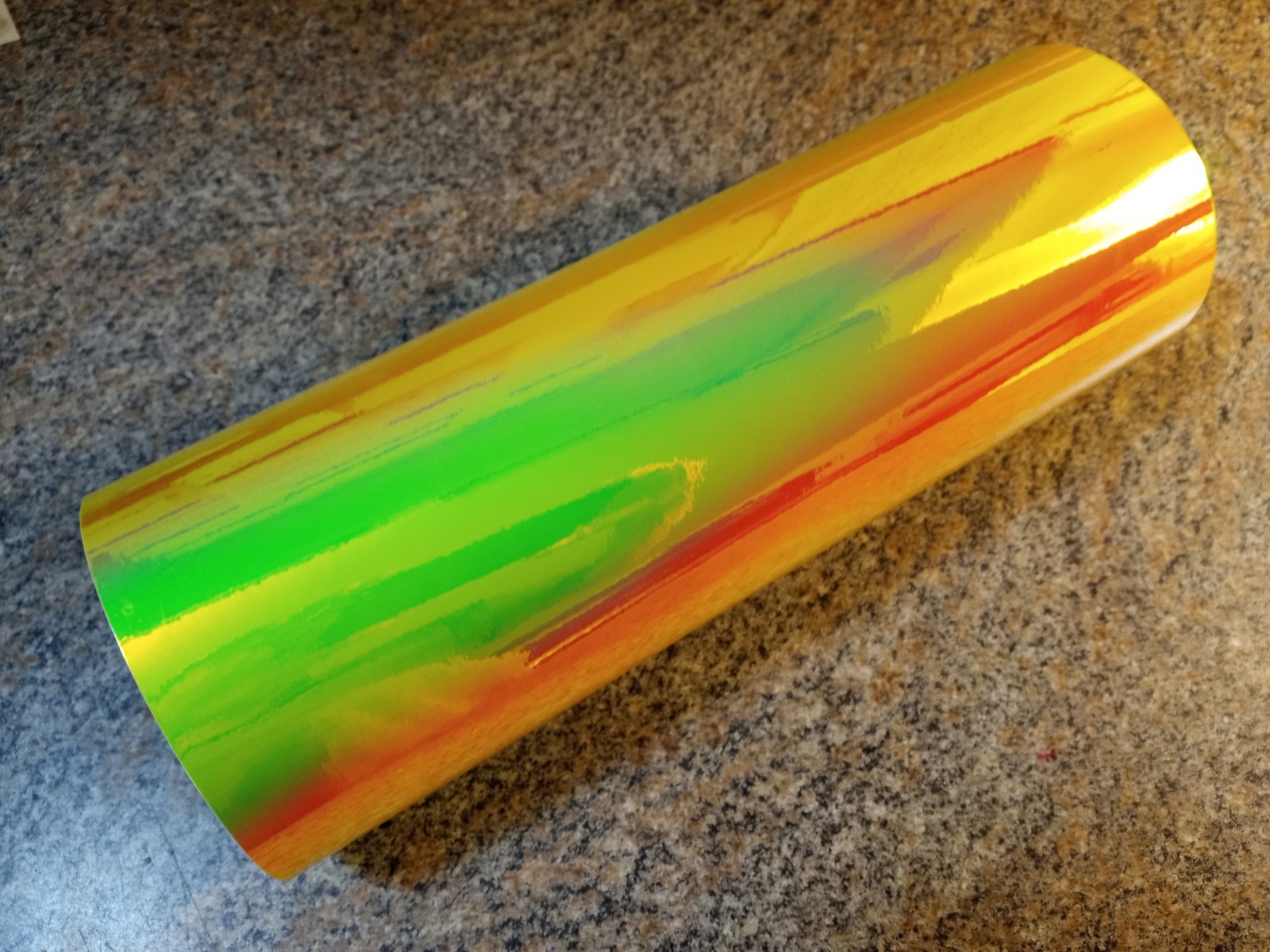 12" x 10 Yards FL YELLOW PLASMA UV Bulk Roll Fishing Lure Tape