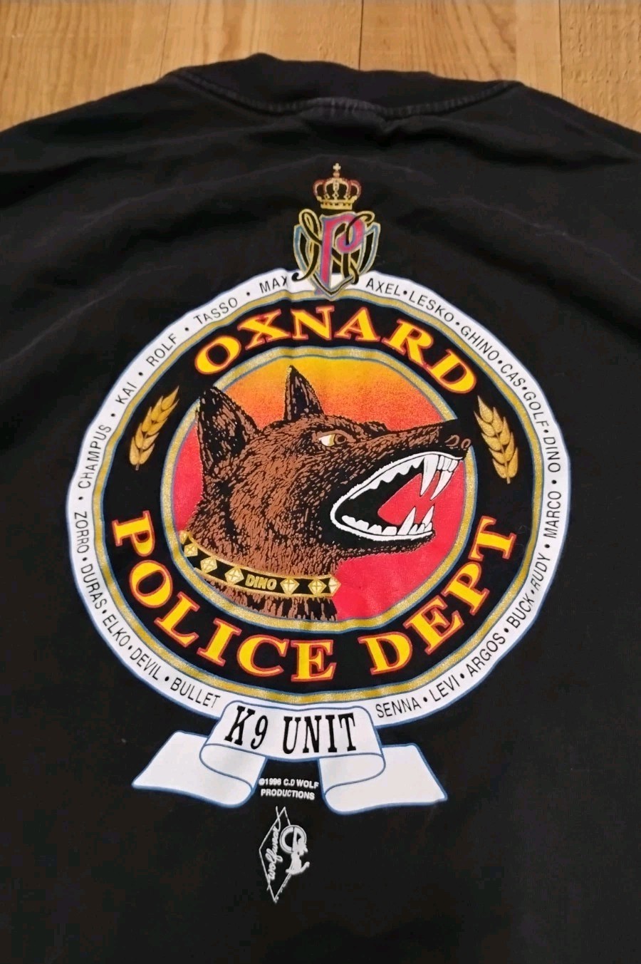 1996 Oxnard CA Police Dept K-9 Unit Adult Medium USA