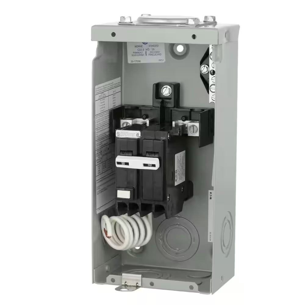 BR 50 Amp 2-Circuit Spa Panel with 2 Pole Self Test GFCI