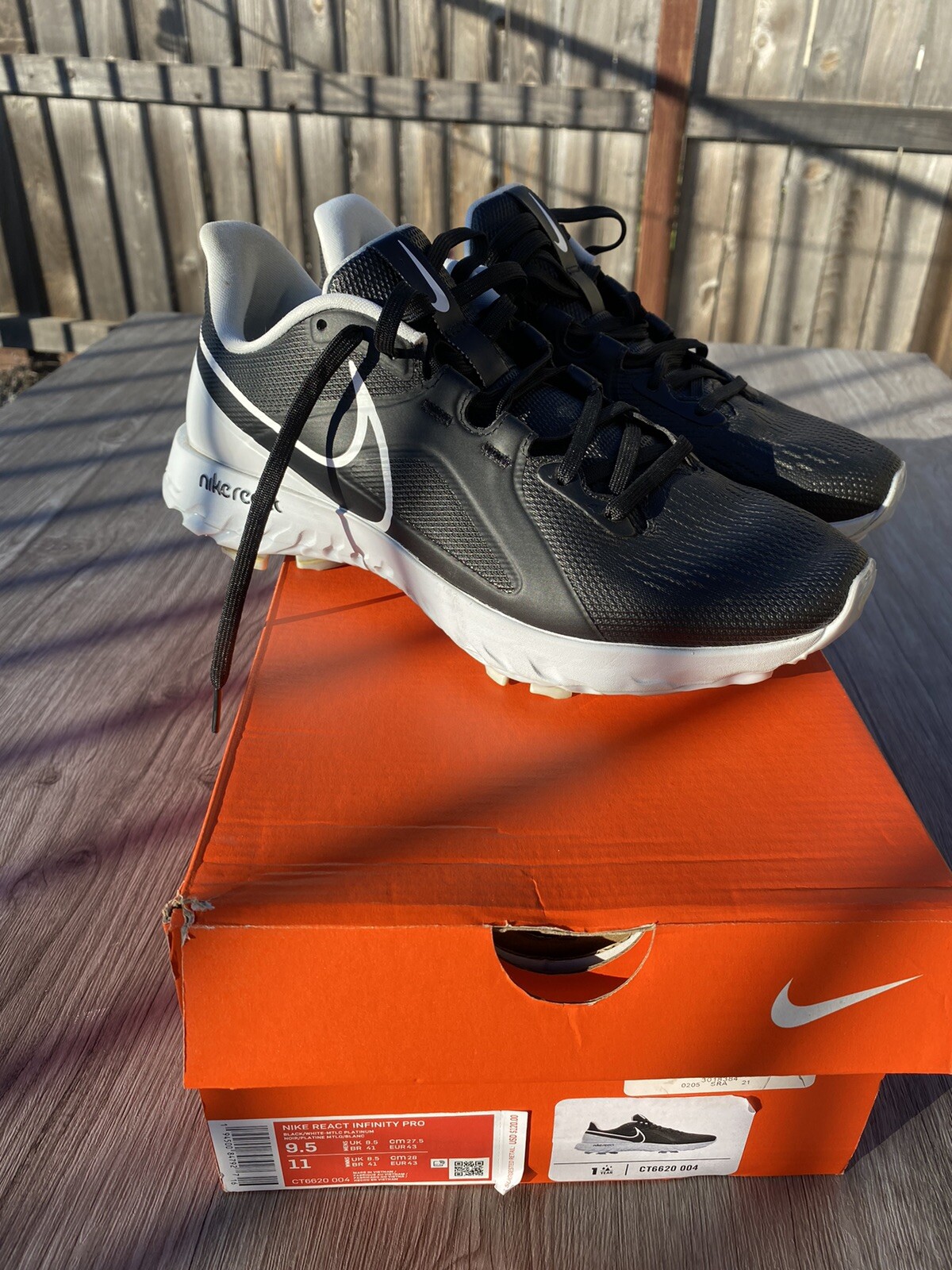 Nike React Golf Shoes, Size 9.5 Men