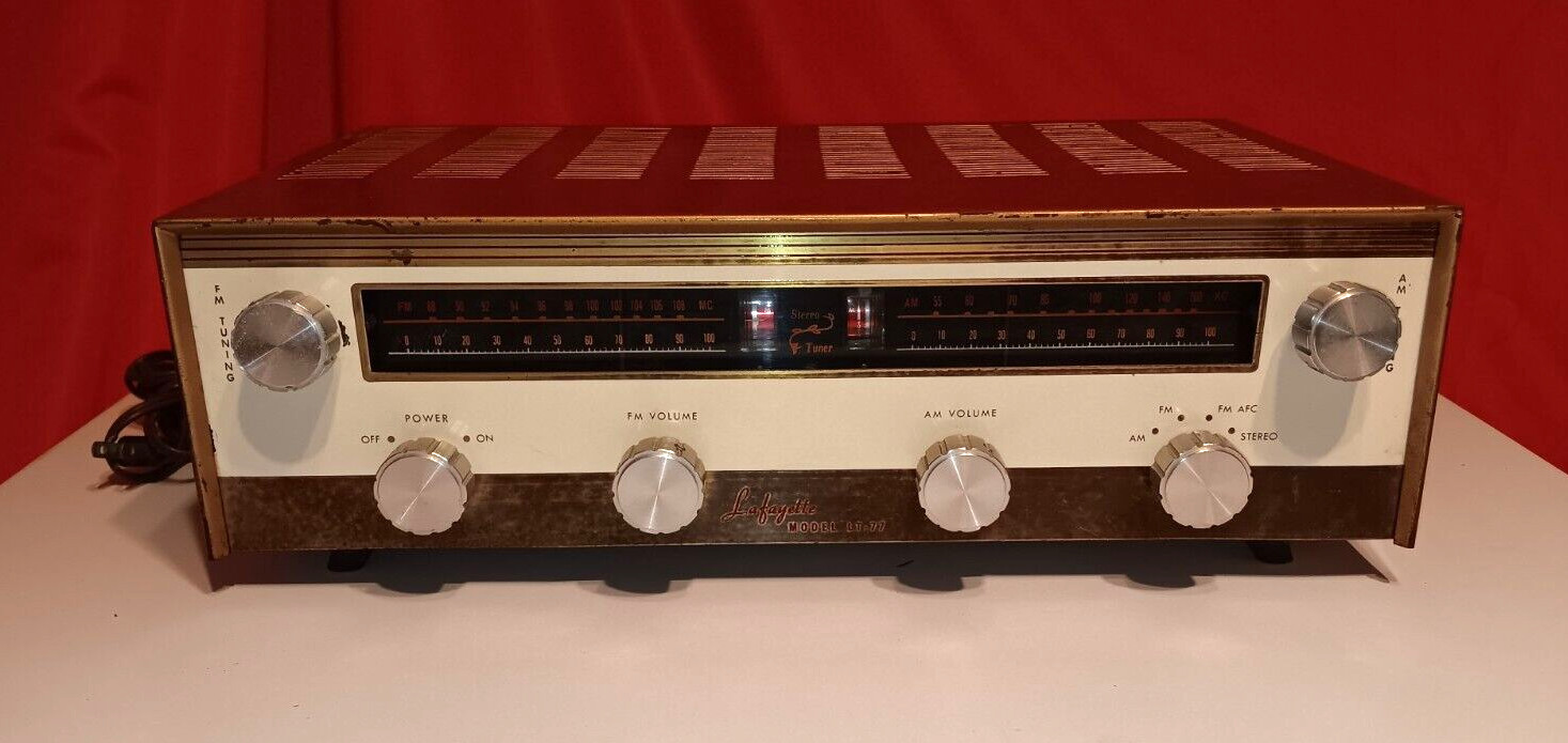 Vintage Lafayette LT-77 Tuner For Parts Or Repair
