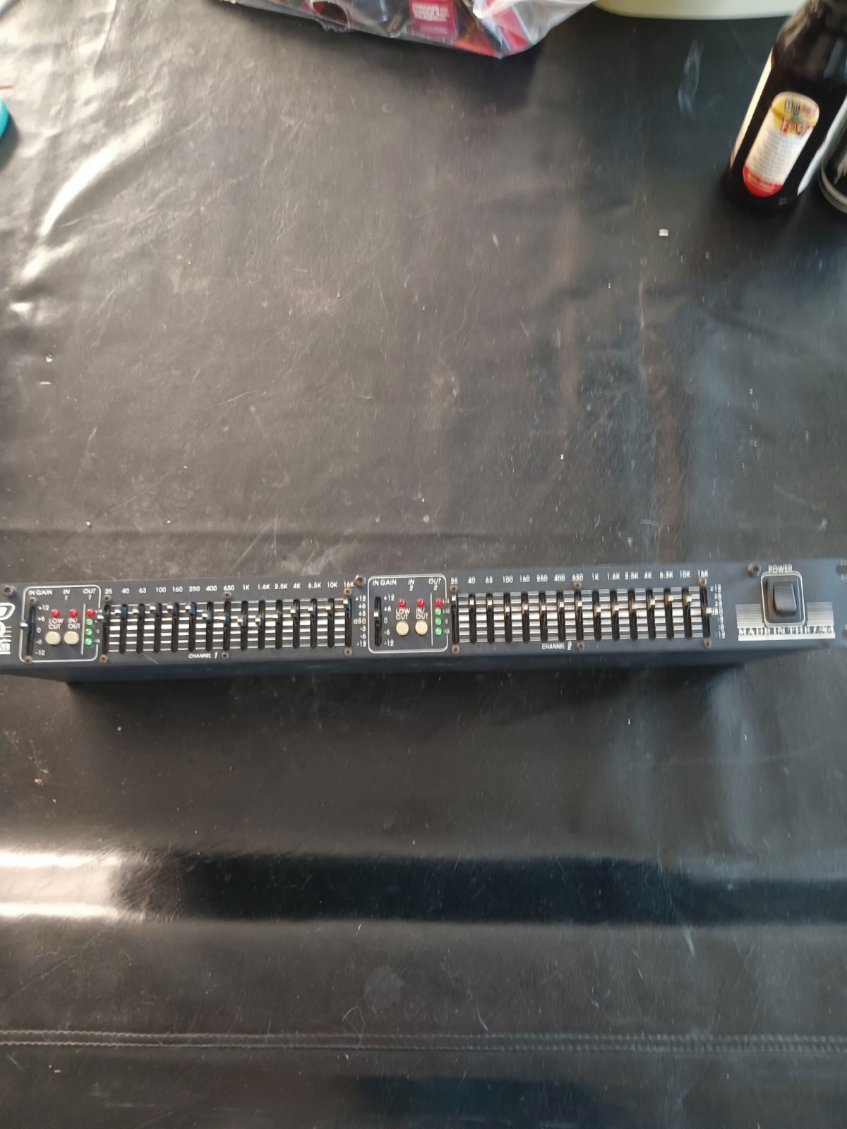 DOD SR231 QX Dual-Channel Graphic Equalizer 1U Rackmount Analog Bypass 1/4"