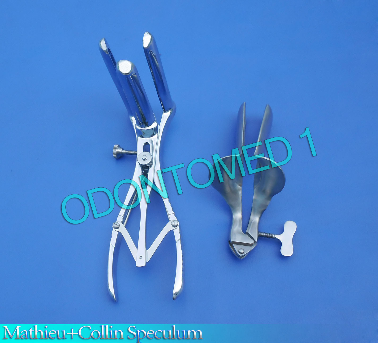 ODM Collin Vaginal Speculum Medium & 3 Prong Mathieu Anal Speculum Gyneaology