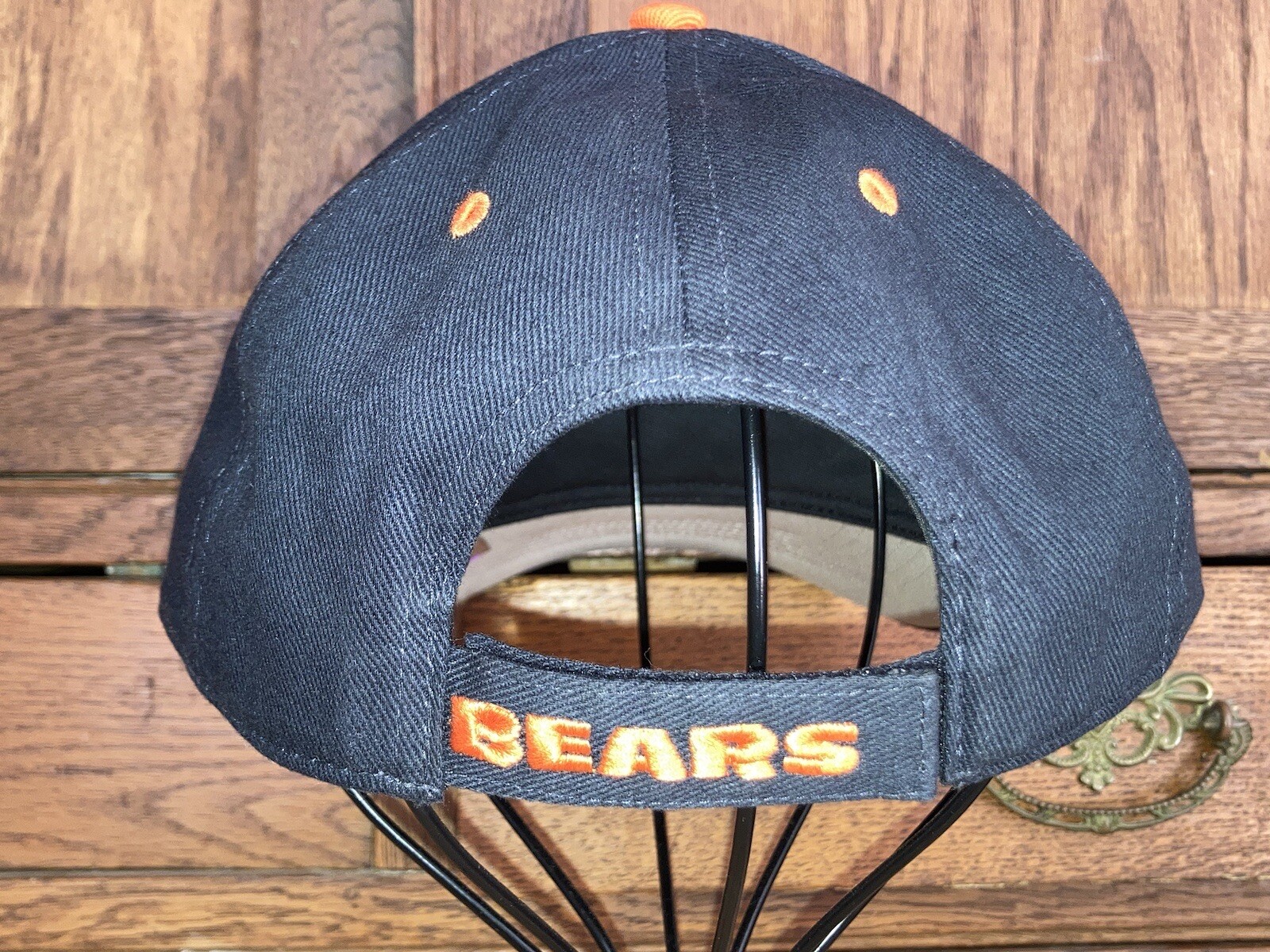 Chicago Bears Embroidered Baseball Hat Navy Blue Orange Letter C Strapback NFL