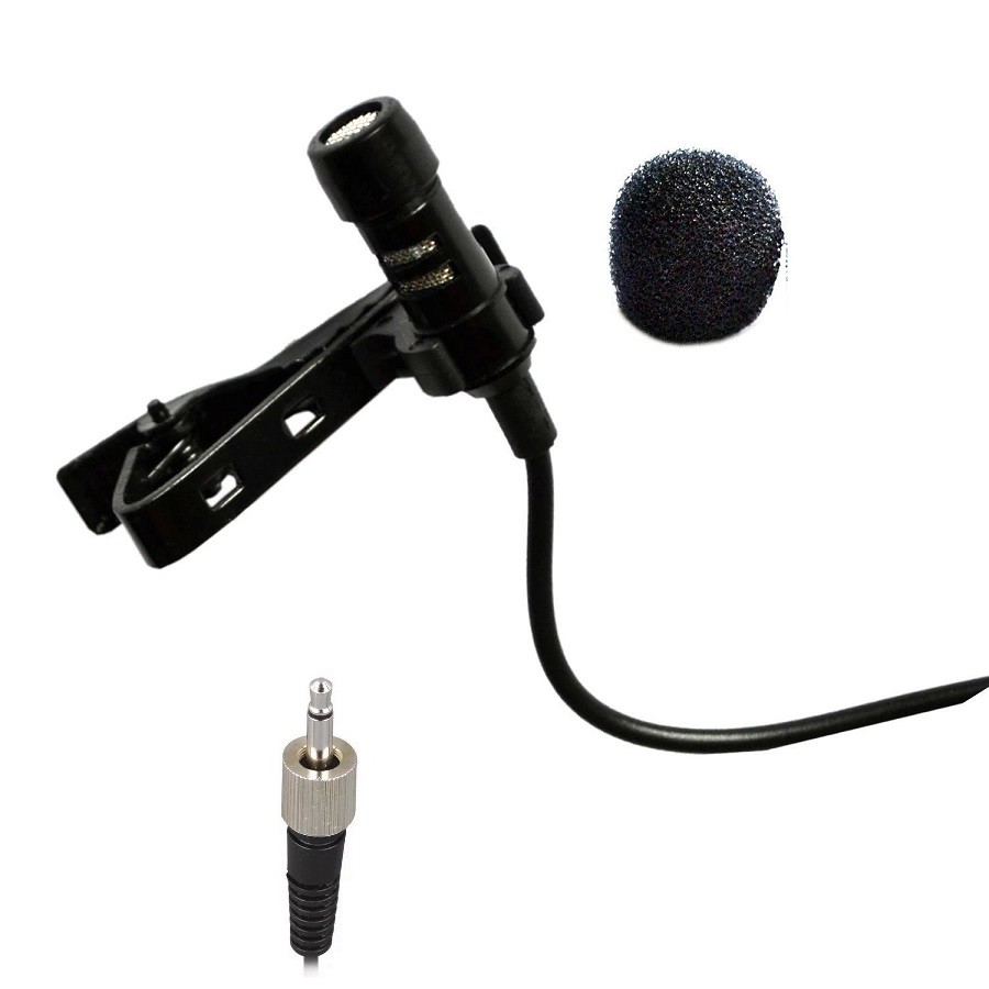 Lavalier Lapel Microphone w/ Screw Lock Connector 3.5mm for Sennheiser Wireless
