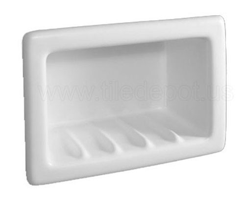 Recessed Soap Dish Porcelain ALL COLORS 6 x 4 Made in the US