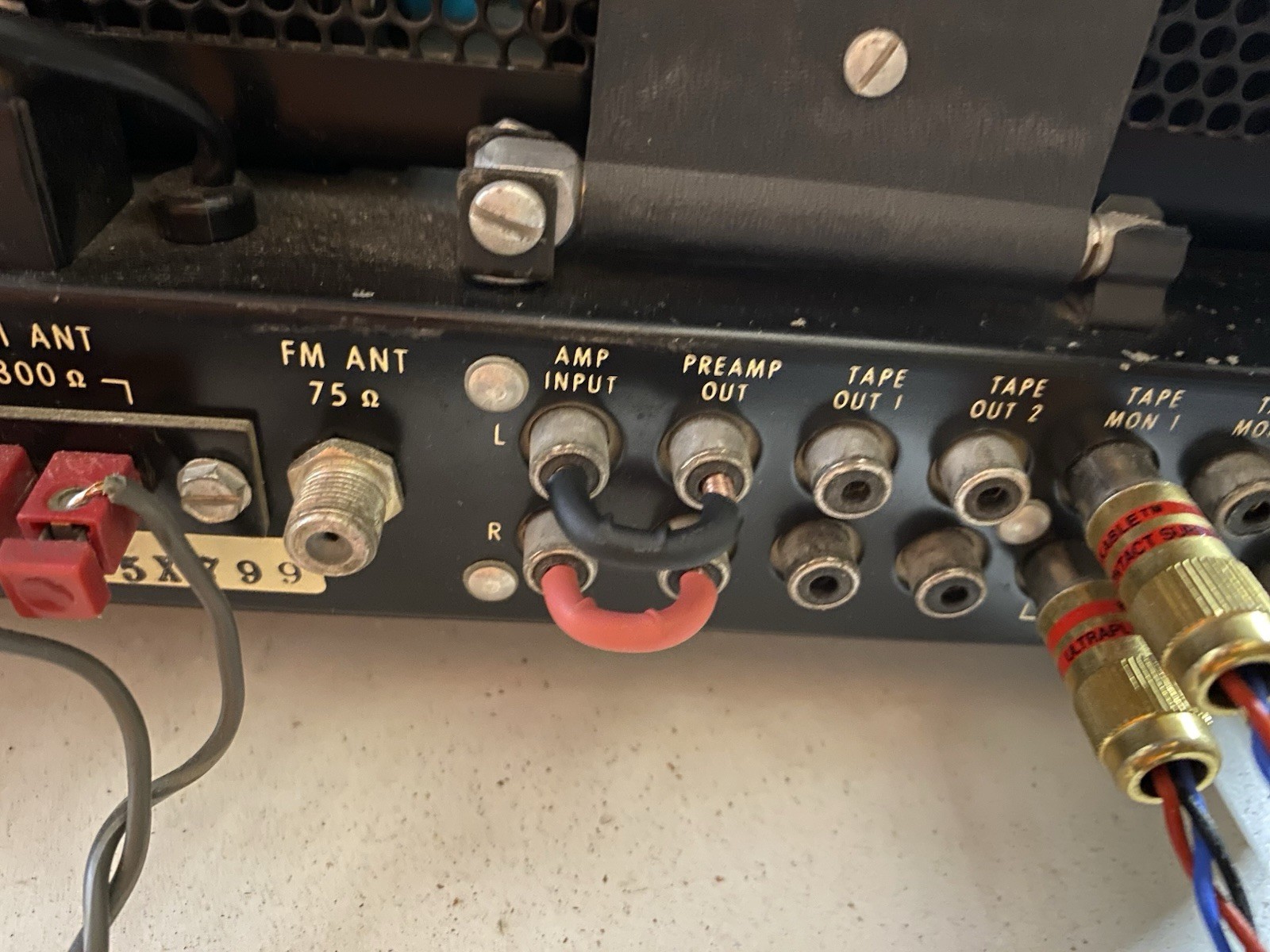 Pair Custom Jumpers, Main In/ Pre Out Jumpers For McIntosh Mac1900, Ma6100