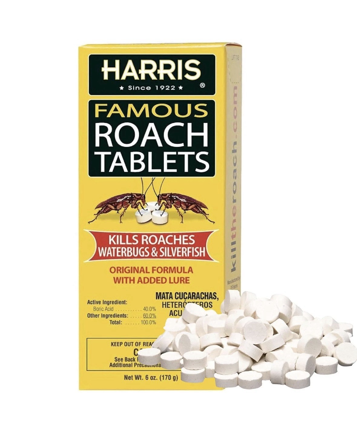 Harris Roach Tablets, Boric Acid Roach and Insects Killer with Lure, Alternative