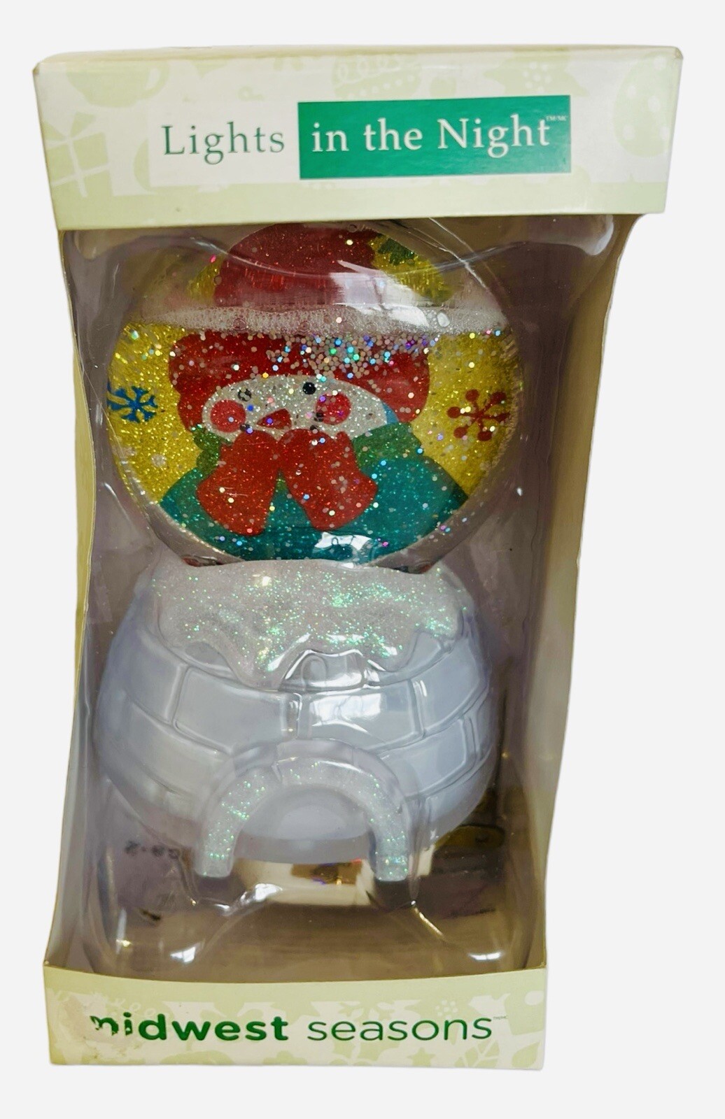 Snowman Snow Globe Night Light Lights In The Night Midwest Holiday Light -NEW
