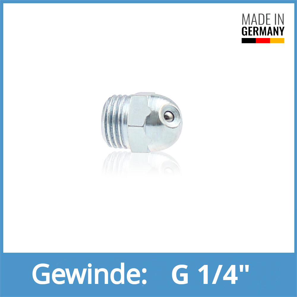 DIN 3405 D2 G 1/4" steel galvanized funnel lubricating nipple lubricating nipple