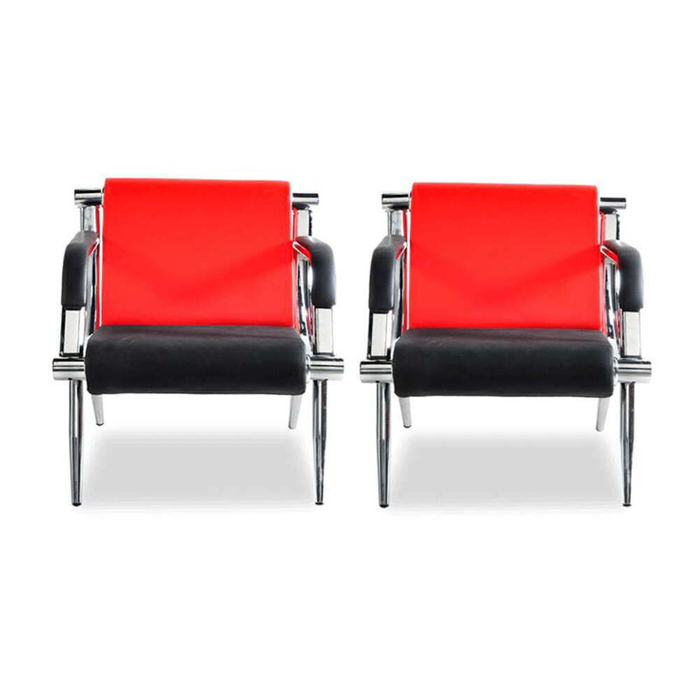 2 Sets of Waiting Room Chair Reception Seat Bench PU Leather Waiting Chair Sofa