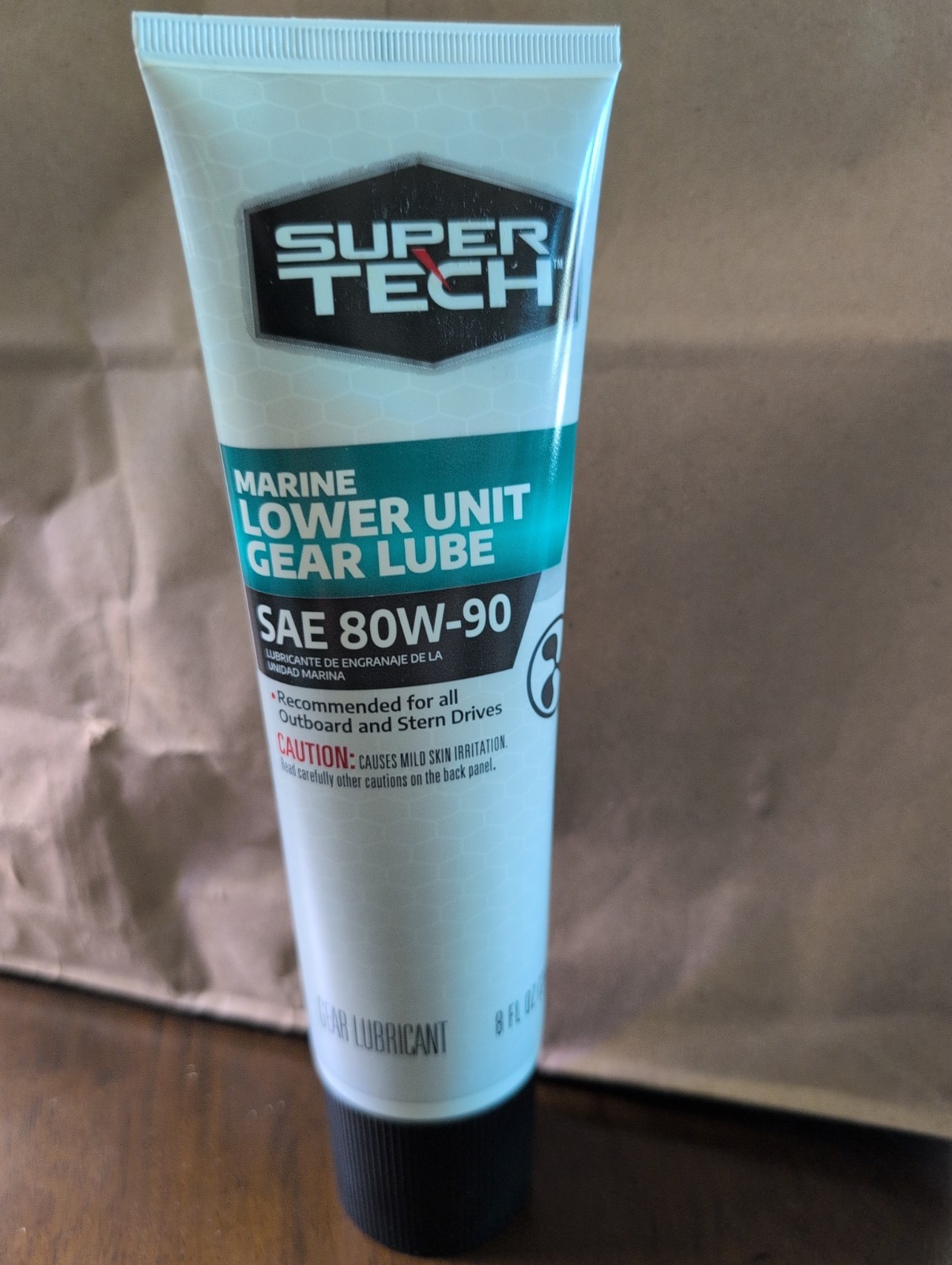 Super Tech Marine Boat Lower Unit Gear Oil Lube Lubricant 80W-90 8oz Stern Drive