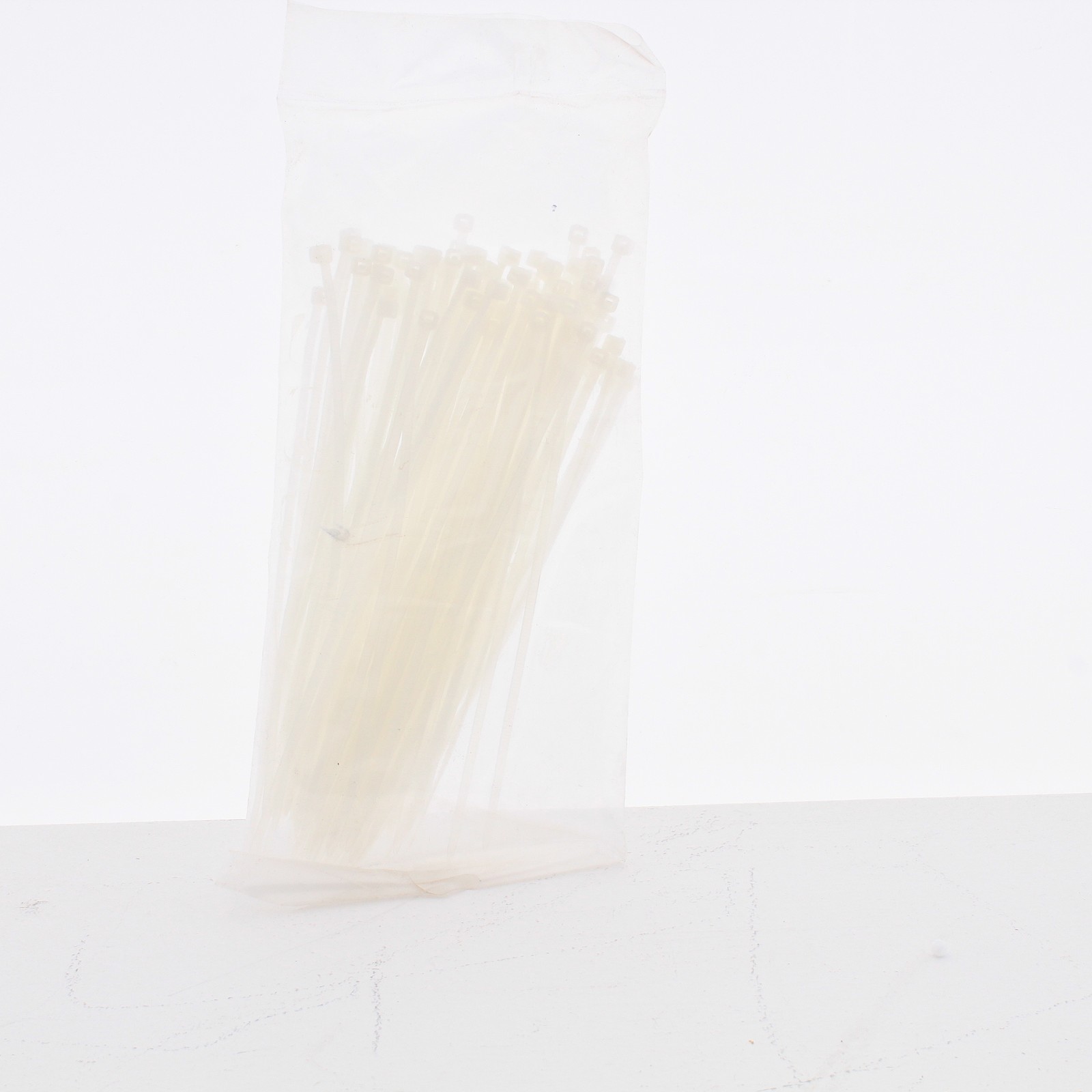 100-Pack KC PROFESSIONAL 6" Nylon Natural Cable Ties White