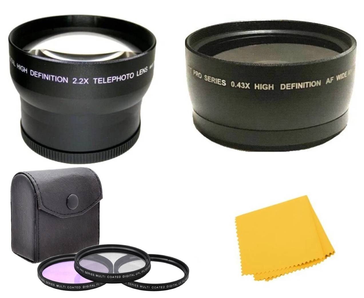 Wide Angle and Telephoto Lens, Filter Kit For Canon EOS T8i T7i  T7 850D 800D